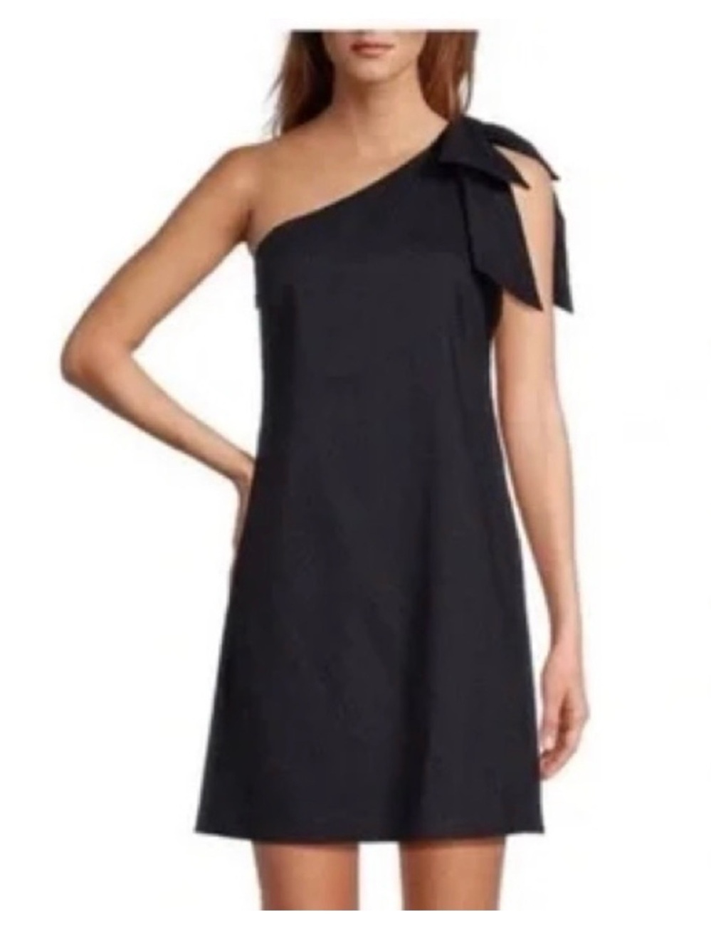 ANTONIO MELANI One-Shoulder Red Cocktail Dress with Draped Shoulder Detail